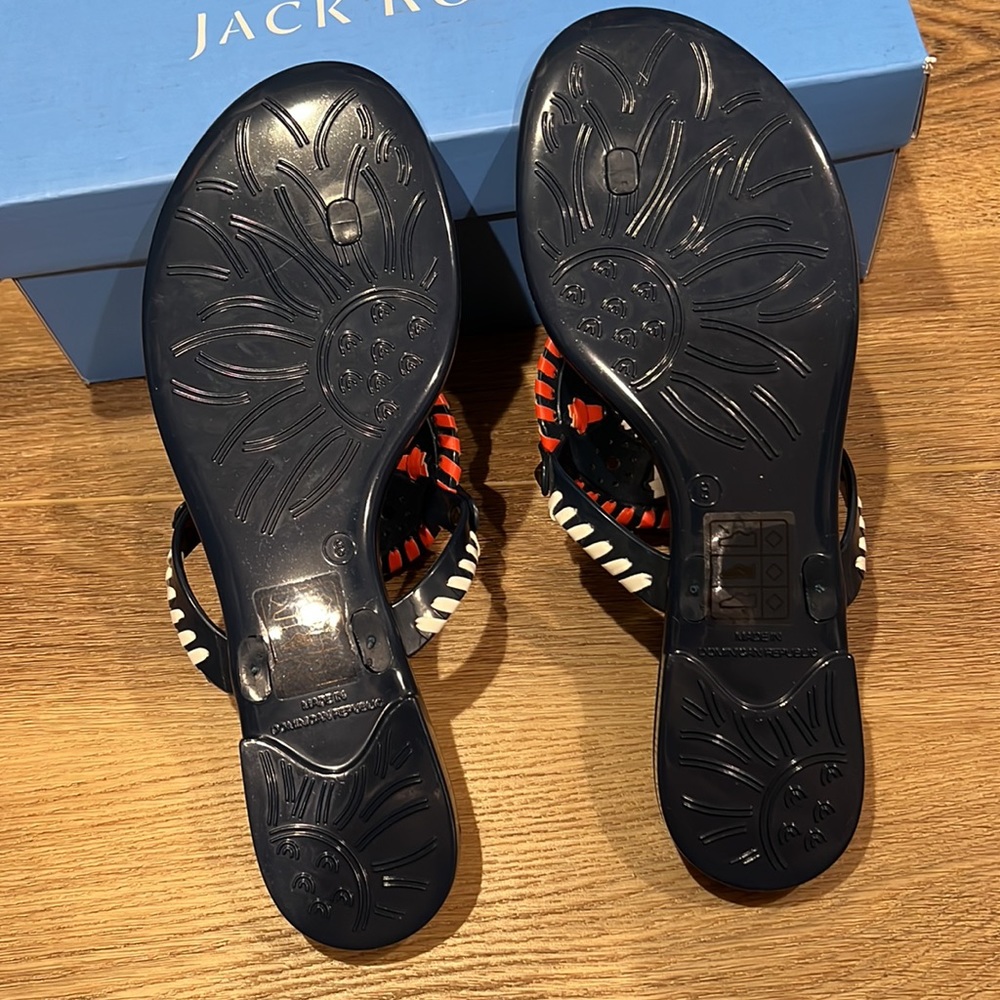 👋🏾 Jack Roger’s Georgica Jelly + Woven Sandal Size 8 brand new in box sandal - Picture 6 of 9